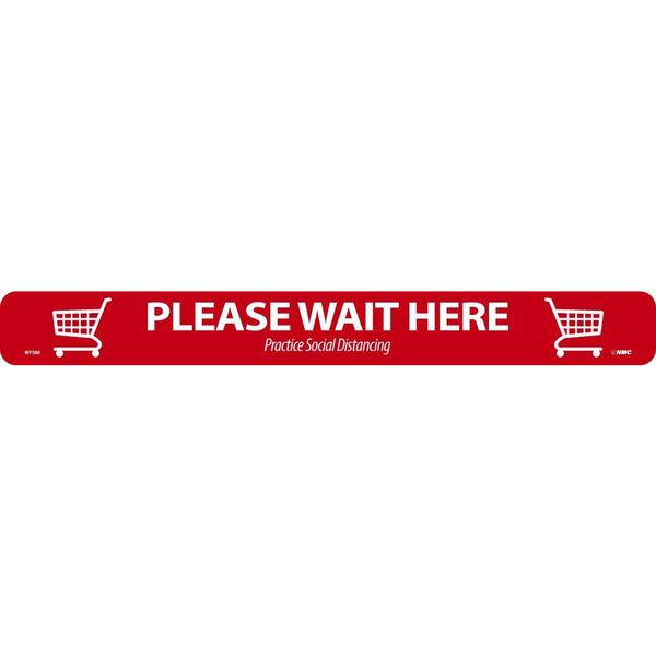 Nmc Please Wait Cart Walk On Floor Strip, WFS80 WFS80